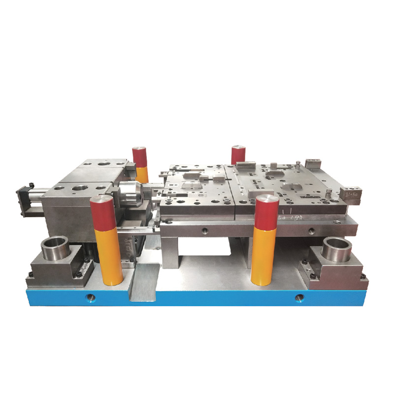 大連沖裁、卷圓、鉚接一次性形成智能自動沖壓模具設(shè)計