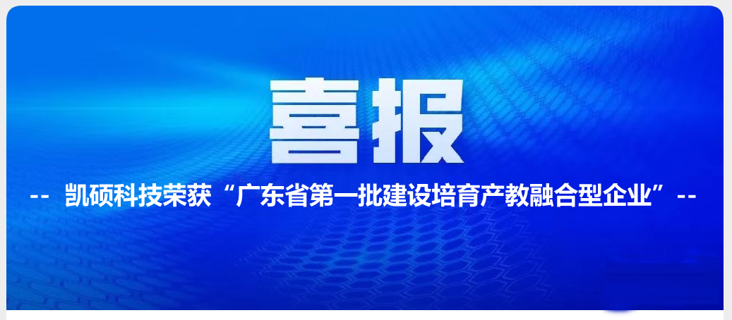 滄州喜訊|凱碩榮獲廣東省建設(shè)培育產(chǎn)教融合型企業(yè)